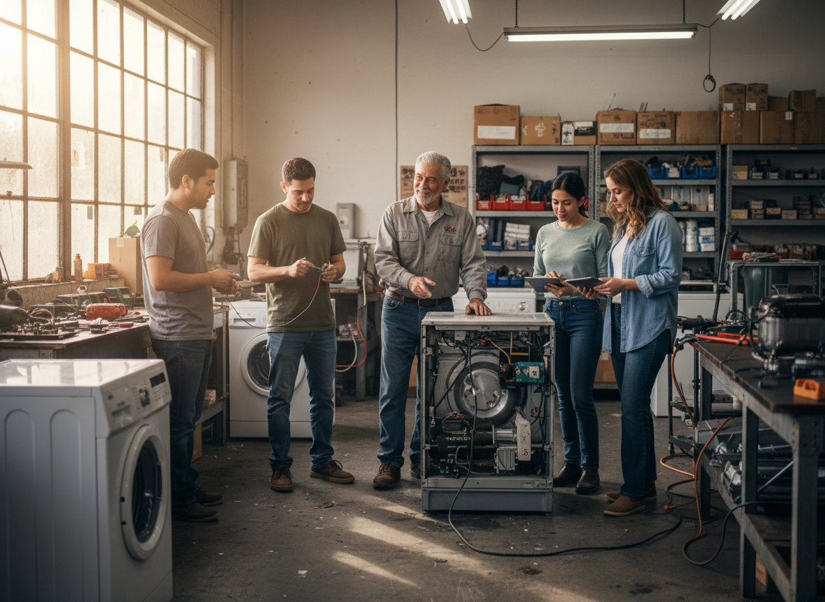 The Prime Appliance Repair team at work in Cupertino